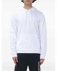 EA7 - Logo-Print Hoodie - Lyst