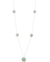 Officina Bernardi - 18Kt Damasco Station Emerald Necklace - Lyst
