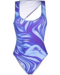 Karl Lagerfeld - Cut-out Detail One-piece Swimsuit - Lyst