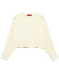Thelatest - Cropped Long-Sleeve Top - Lyst