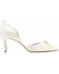 Manolo Blahnik - Apidosa Crystal-Embellished Bow Pumps - Lyst