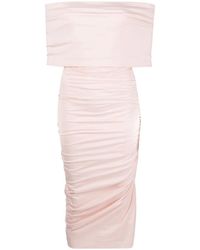 Philosophy Di Lorenzo Serafini - Off-Shoulder Ruched Midi Dress - Lyst