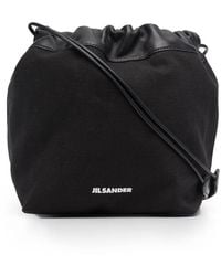 Jil Sander - Logo Drawstring Shoulder Bag - Lyst