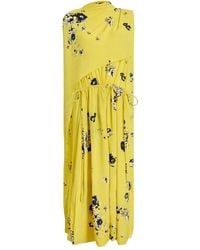 Proenza Schouler - Drapiertes Kleid mit Blumen-Print - Lyst