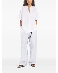 Barena - Baldina V-Neck Poplin T-Shirt - Lyst