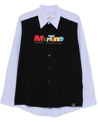 Martine Rose - Stripe Logo Polo Shirt - Lyst