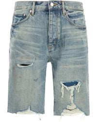 Purple Brand - Distressed Denim Shorts - Lyst