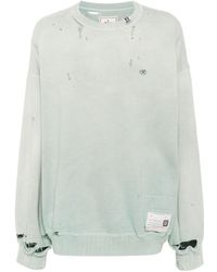 Maison Mihara Yasuhiro - Faded-effect Cotton Sweatshirt - Lyst