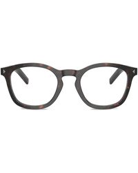 Prada - Round-Frame Tortoiseshell Glasses - Lyst