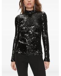 Bruuns Bazaar - Sequin-Embellished Mock-Neck Top - Lyst