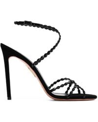 Aquazzura - Crystal-Embellished Suede Sandals - Lyst