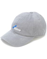 we11done Logo Embroidered Baseball Cap - Gray