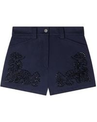 Sandro - Embroidered Cotton Shorts - Lyst