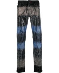 Philipp Plein - Gradient Crystal-Embellished Jeans - Lyst