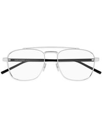 Saint Laurent - Double-Bridge Square-Frame Glasses - Lyst