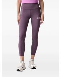 EA7 - Logo-Print Leggings - Lyst