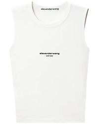 Alexander Wang - Top Entallado Con Logo Estampado - Lyst