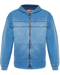 DIESEL - S-Blaxt-Hood-Zip-New Hooded Zip-Up Sweatshirt - Lyst