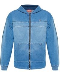 DIESEL - S-Blaxt-Hood-Zip-New Hooded Zip-Up Sweatshirt - Lyst
