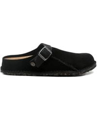 Birkenstock - Lutry Leren Slippers Met Gesp - Lyst