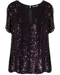 P.A.R.O.S.H. - Gamma Sequin Embellished T-Shirt - Lyst