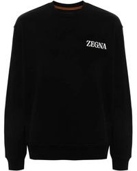 ZEGNA - Felpa Con Applicazione - Lyst
