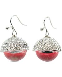 Marni - Red Eye Crystal-embellished Drop Earrings - Lyst