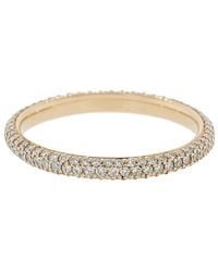 Kwiat - 18Kt Rose Moonlight 3-Row Pave Diamonds Ring - Lyst