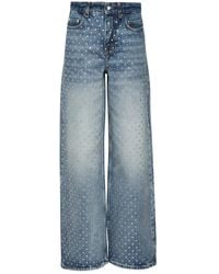 Monse - Crystal-Studs Embellished Jeans - Lyst