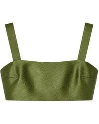 Martinmartin - Billie Patterned-Jacquard Crop Top - Lyst