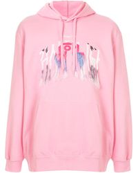 Doublet - Embroidered Fringed Hoodie - Lyst