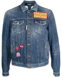 DSquared² - Jeanshemd mit Logo-Patch - Lyst