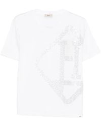 Herno - Camiseta Con Cuello Redondo Y Manga Corta - Lyst