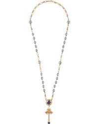Dolce & Gabbana Verzierte Rosenkranz-Halskette - Mettallic