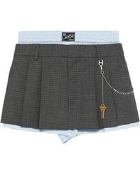 Alexander Wang - Pleated Key-Chain Shorts - Lyst