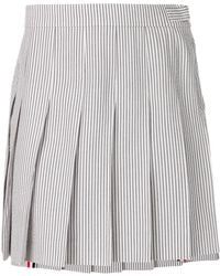 Thom Browne - Seersucker Pleated Mini Skirt - Lyst