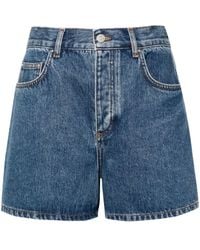 Claudie Pierlot - Jeans-Shorts mit hohem Bund - Lyst