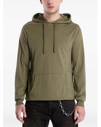 AllSaints - Brace Logo-Embroidered Drawstring Hoodie - Lyst