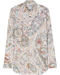 Etro - Floral-print Poplin Shirt - Lyst
