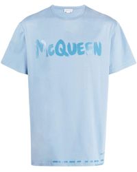 Alexander McQueen - Camiseta con logo estampado - Lyst