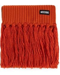 Moschino - Sciarpa A Coste Con Frange - Lyst