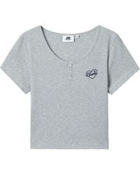 Chocoolate - Ribbed Button T-Shirt - Lyst