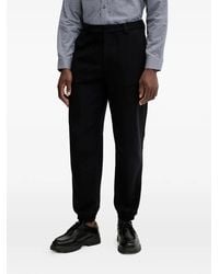 ARMANI EXCHANGE - Logo-Plaque Trousers - Lyst