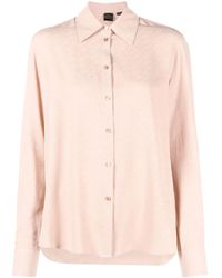 Pinko - Jacquard-Logo Long-Sleeve Shirt - Lyst
