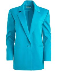 Alice + Olivia - Shan Padded-Shoulder Rolled-Sleeve Blazer - Lyst