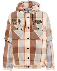 Sacai - Plaid Check Pattern Shirt Jacket - Lyst