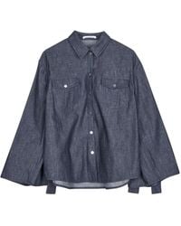 Cecilie Bahnsen - Coral Bow-Embellishment Denim Shirt - Lyst