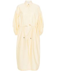 Brunello Cucinelli - Balloon-Sleeve Shirt Maxi Dress - Lyst