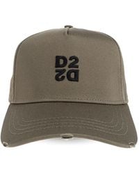 DSquared² - Logo-Embroidered Distressed Baseball Cap - Lyst
