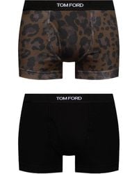 Tom Ford - Logo-waistband Stretch-cotton Boxers (pack Of Two) - Lyst